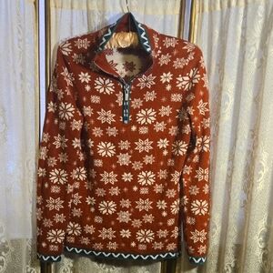 Neva Design Nordic Snowflake Fleece Pullover – Women's Size M